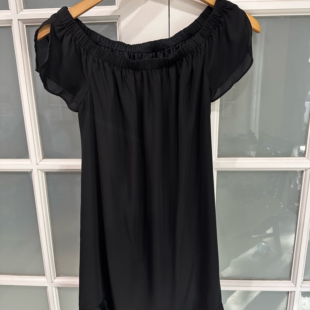 Express Black Gathered Fabric